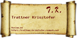 Trattner Krisztofer névjegykártya